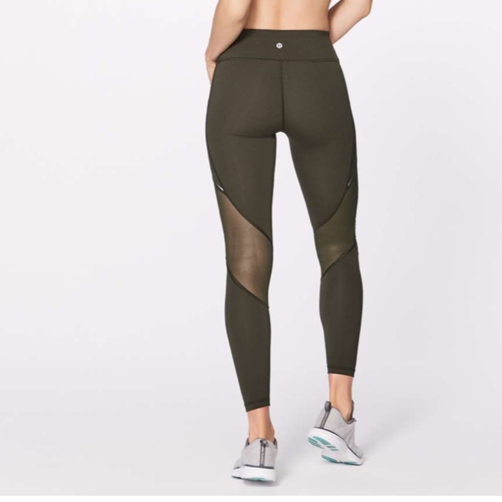 Lululemon Miles Ahead Tight 28” Dark Olive Size 4